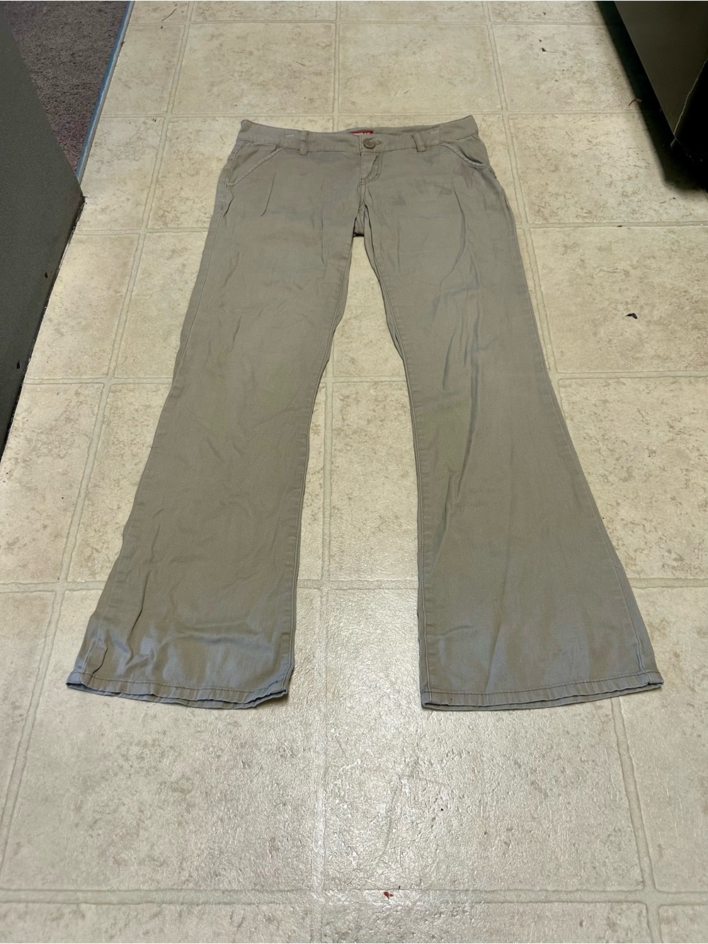Y2K Unionbay Khaki Low Rise Fit & Flare Pants Size 9 Boho Grunge